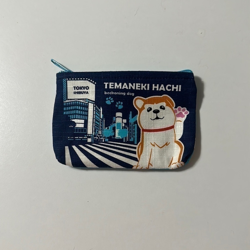 HACHI AKITA ZIPPED POUCH